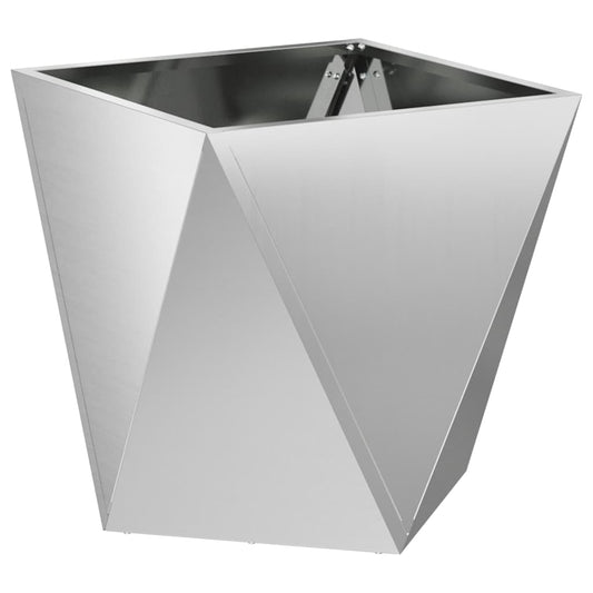 Jardinera Plateado 50 X 50 X 50 Cm Acero Galvanizado_0