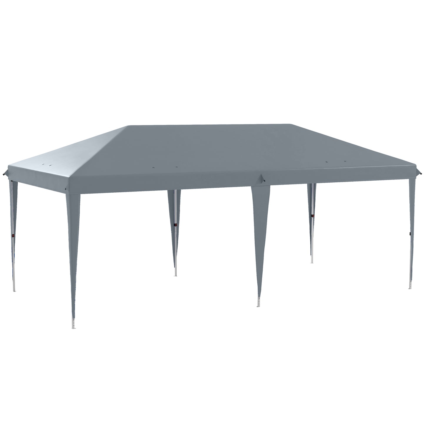 Outsunny Carpa Plegable 6x3 M Con Altura Ajustable Y Toldo Anti-uv Gris Claro_0
