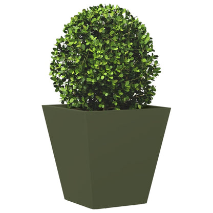 Jardinera Hexagonal Acero Verde Oliva 30x30x30 Cm_2