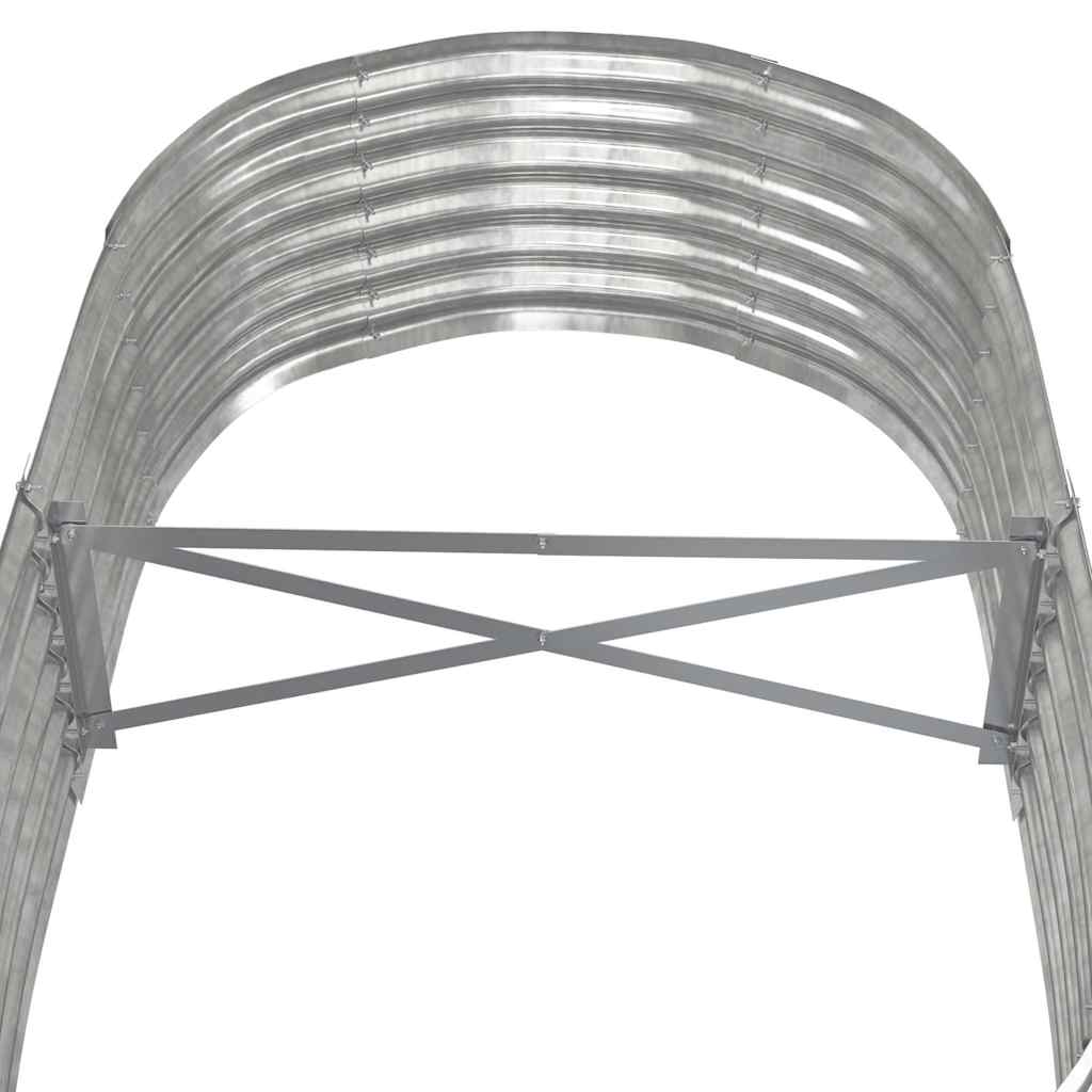 Jardinera Arriate Acero Galvanizado Plata 152x80x36 Cm_4