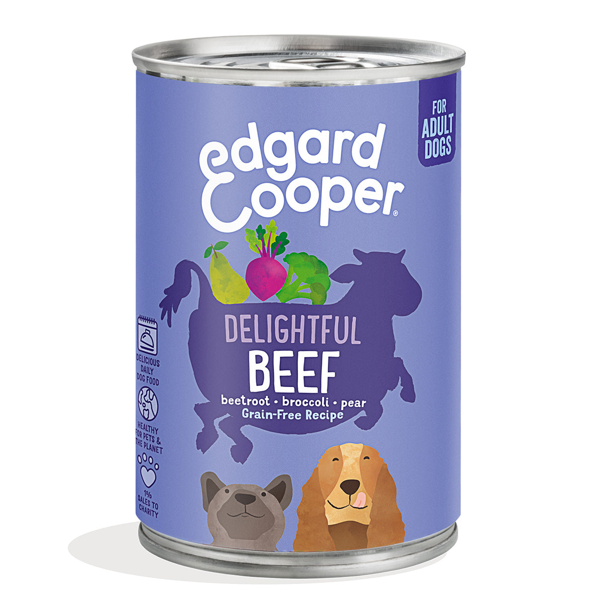 Ração Húmida para Cães Edgard &amp; Cooper Beef 400g