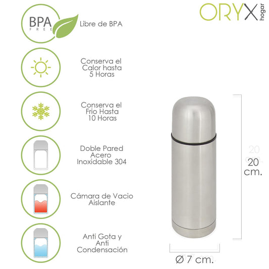 Termo Liquidos 350 Ml, Acero Inoxidable, Libre Bpa, Antigoteo_0