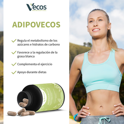 Adipovecos Vecos 60 Cápsulas | Quema De Grasa Y Control De Peso | Té Verde, Guaraná Y Forskolina_3