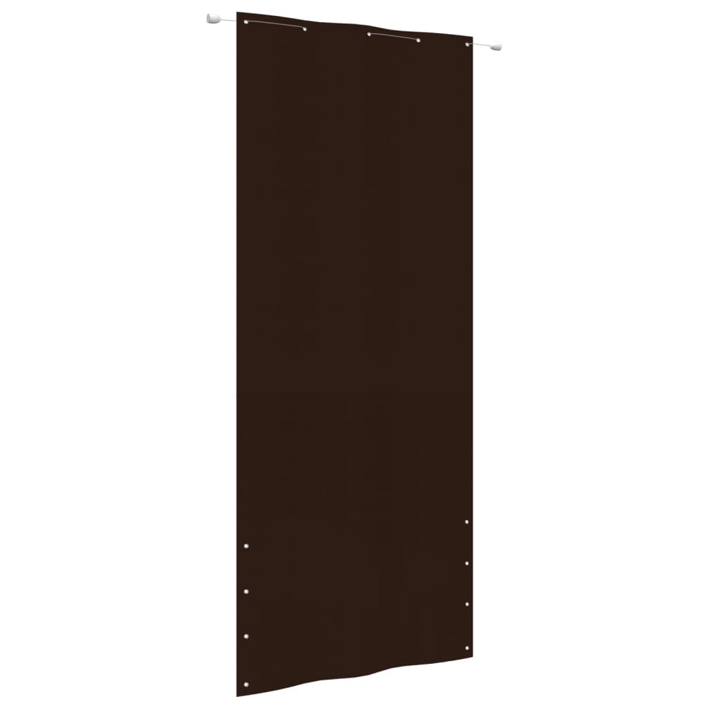 Vidaxl Toldo Pantalla Para Balcón Tela Oxford Marrón 100x240 Cm_0