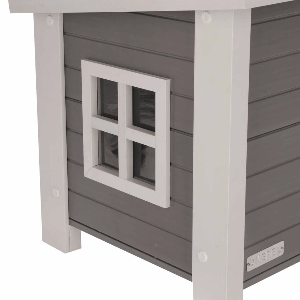 Kerbl Caseta Para Gatos Eco Eli Gris Y Blanco 57x45x43 Cm_1