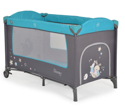 Cuna De Viaje Con Cambiador Sleepy Turquoise_4