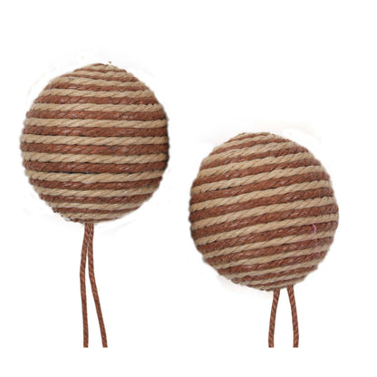 Juguete Para Gato, Pack De 2 Pelotas De Cuerda. De 4,5cm De Diámetro Y Suave Sonido Al Mover. Wuapu_0