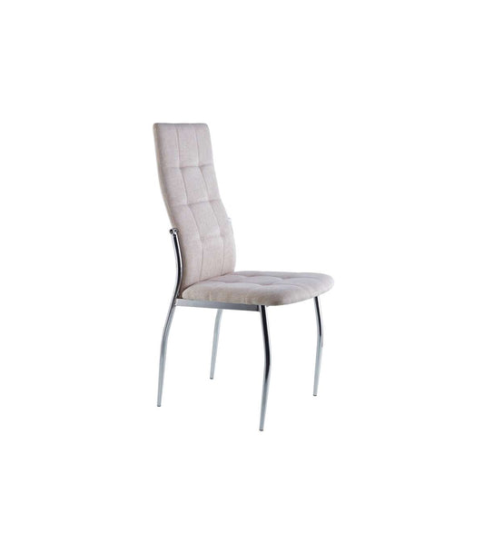 Pack 4 Sillas Diana Tapizado Textil Beige, 100 Cm(alto)44 Cm(ancho)57 Cm(largo)_0
