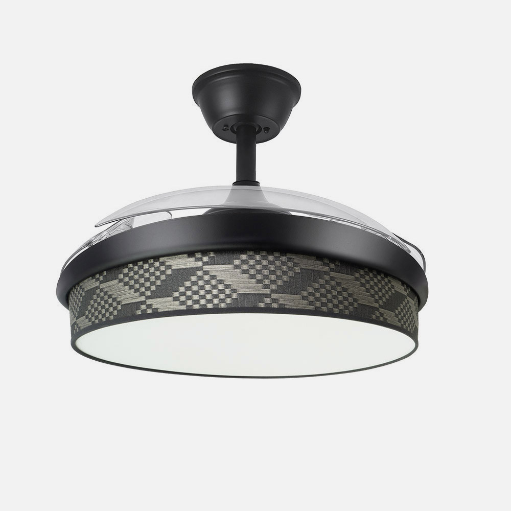 Ventilador Dc Moda 72w Negro/tetris Gris 108d 3aspas 7200lm 3000-4000-6000k Remoto+ Memoria+ Temporizador_2