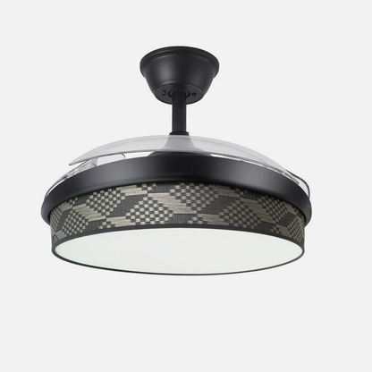 Ventilador Dc Moda 72w Negro/tetris Gris 108d 3aspas 7200lm 3000-4000-6000k Remoto+ Memoria+ Temporizador_2