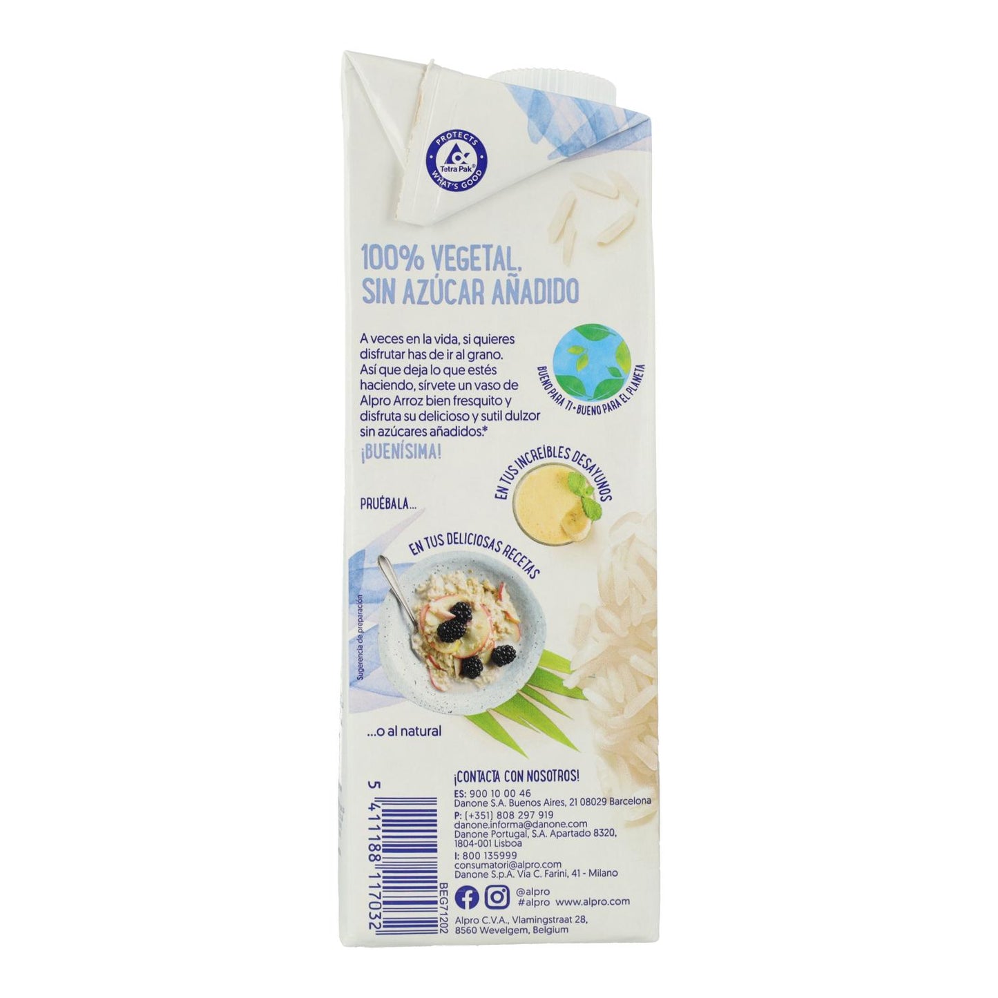 Pack de 8 Bebidas de Arroz Alpro 1 Litro