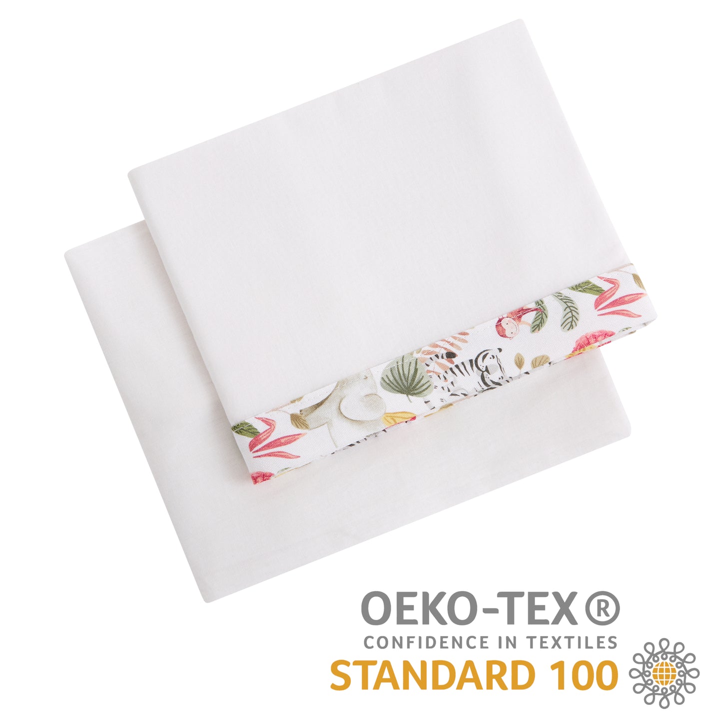 Juego De Sábanas Para Cuna 60x120 Cm, Algodón 100%, Certificado Oeko-tex®, Bajera Y Encimera Textil (safari Jungle)_3