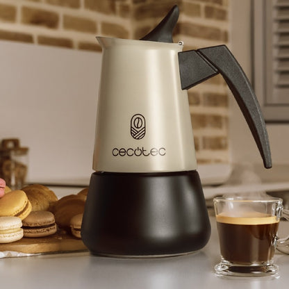 Cecotec Cafetera Italiana Piccolina 900 Green. 450ml, 10 Tazas De Café, Acero Inoxidable, Apta Todas Superficies, Filtro_2