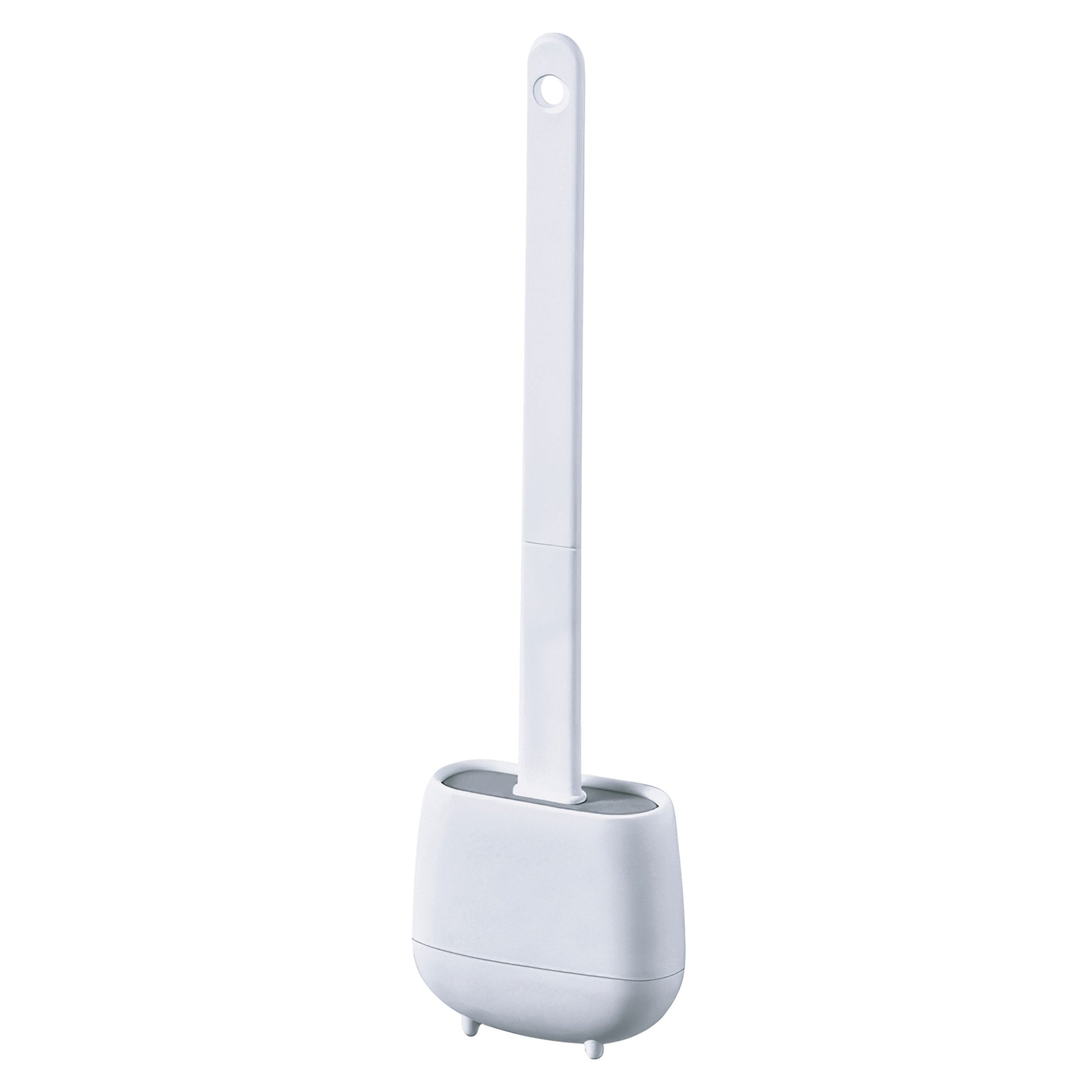Escobilla Para Inodoro En Tpr Y Caucho Termoplástico Color Blanco_0