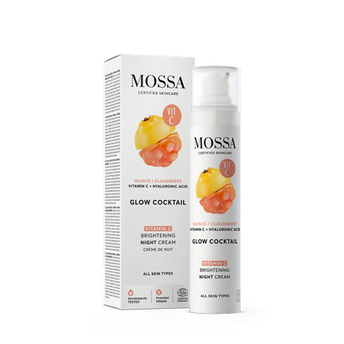 Creme de noite iluminador Glow Cocktail com vitamina C, Mossa, 50 ml