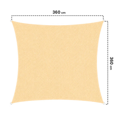 Toldo Vela Permeable Caudrada 3,6x3,6 M Beige Nortene_1