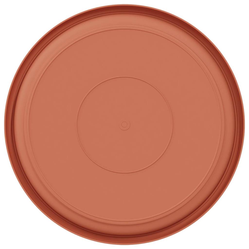 Bandeja Redonda Para Flores 24 Uds. Rojo Ladrillo Ø 27 X 2,5 Cm_5