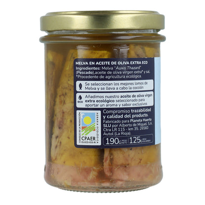 Melva em azeite virgem extra ECO Planeta Huerto 190 g