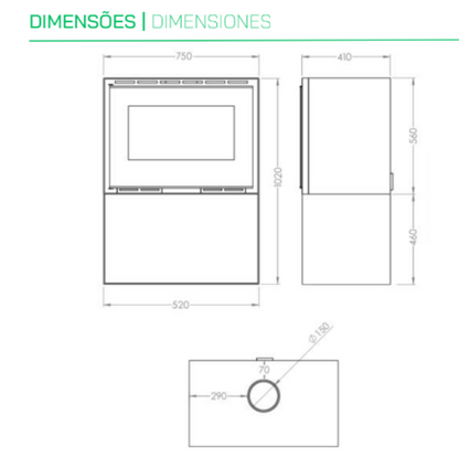 Estufa De Leña Mekka Modelo Eco Box_2
