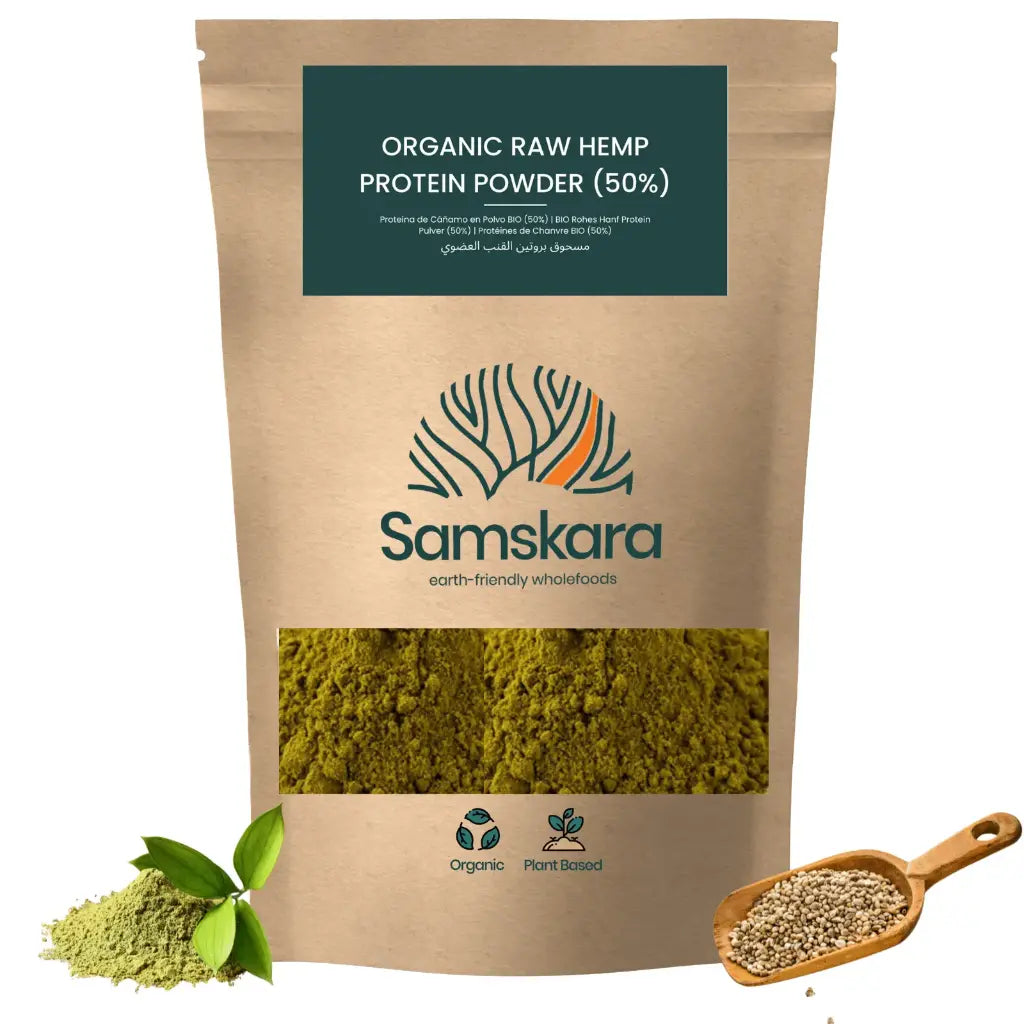 Proteína De Cáñamo Bio - 500g | Proteína Vegetal Ecológica Vegana Para Batidos Y Repostería, Sin Azúcares Añadidos_0