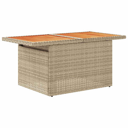 Set Sofás Jardín Y Cojines 11 Pzas Ratán Sintético Acacia Beige / Vetonek_5