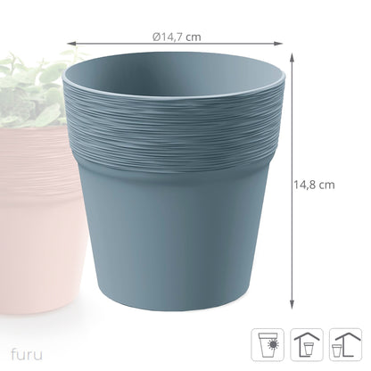Maceta Furu , Dimensiones (mm) 147x147x148, Color Gris Claro_1