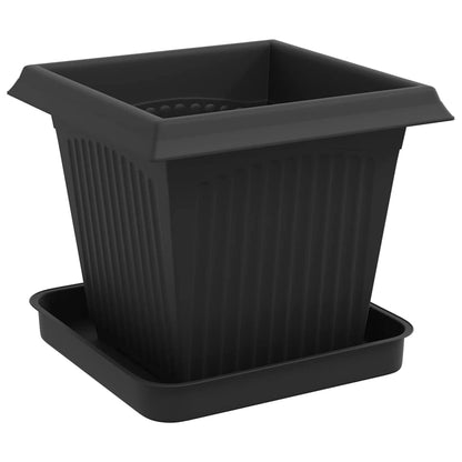 Macetas 24 Uds. Negro Plástico_4