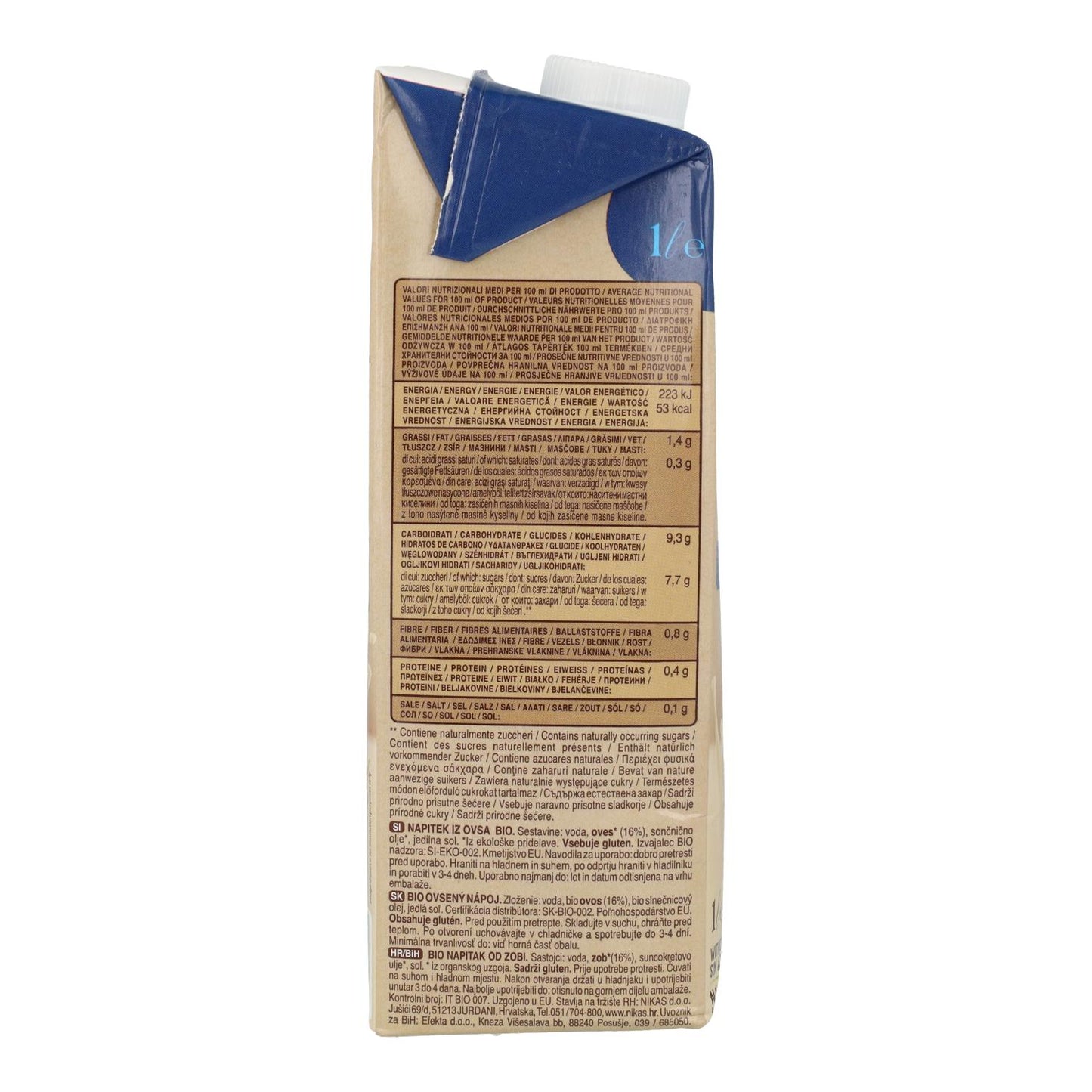 Bebida de Aveia Biológica Scotti 1 L