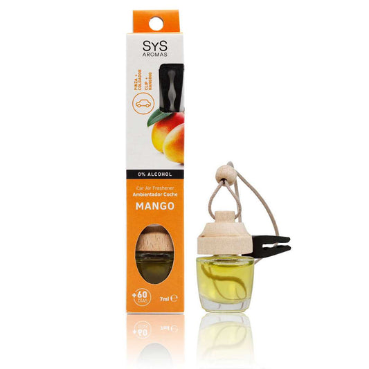 Ambientador Coche Pinza Mango SYS Aromas Style 7 ml | Aroma Tropical Afrutado | Frescor Duradero | Clip Ventilación_0