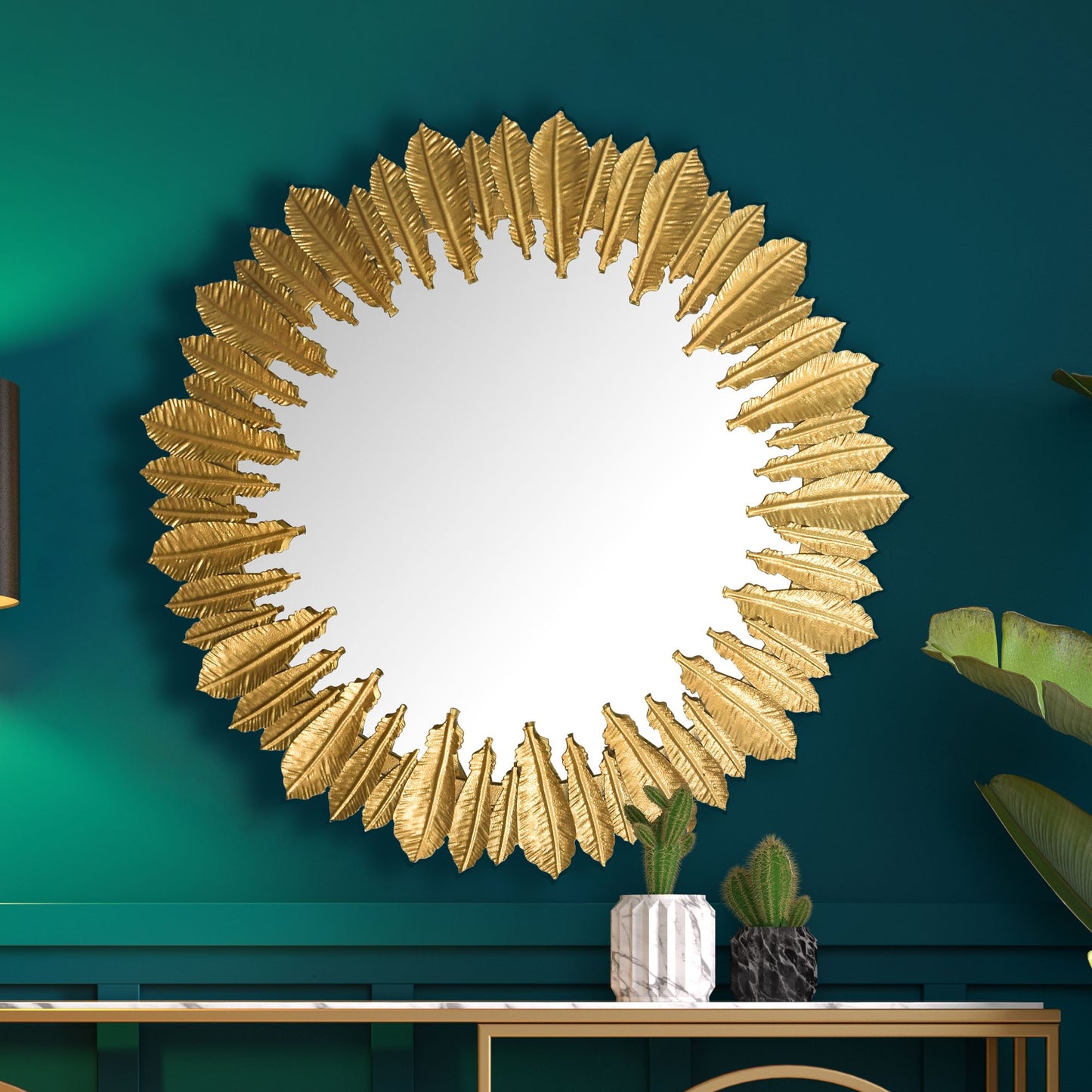Espejo De Pared Plumas 68 Cm_1