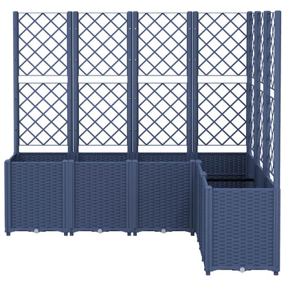 Jardinera Con Enrejado Pp Azul Gris 160x120x140 Cm_2