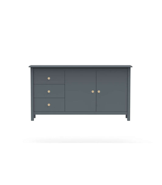 Aparador 2 Puertas 3 Cajones Maxi Acabado Verde Petróleo, 80cm(alto) 130cm(ancho) 40cm(fondo)_0