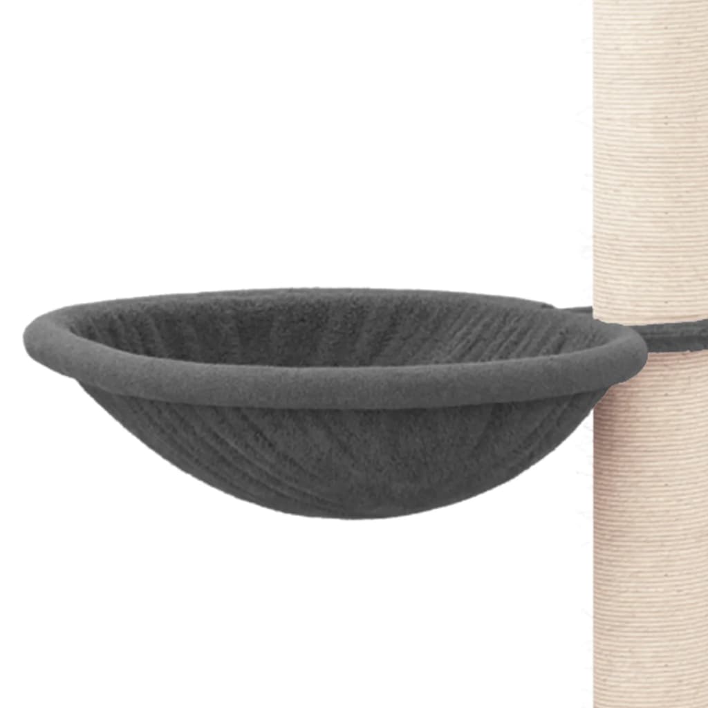 Rascador Para Gatos Con Postes De Sisal Gris Oscuro 94,5 Cm_5