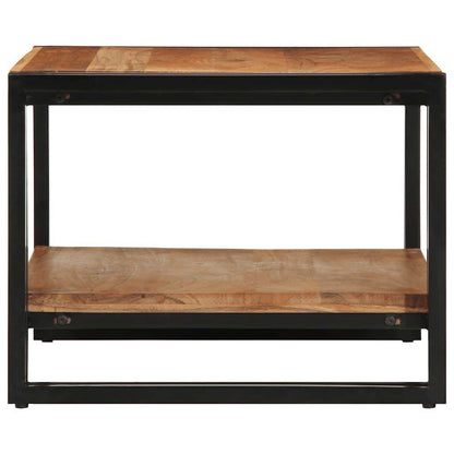 Mesa De Centro Madera Maciza De Acacia 70x50x38 Cm_3