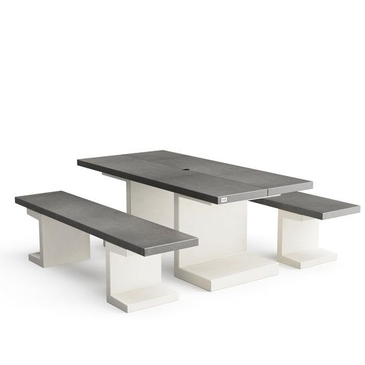 Conjunto de piquenique Tuozi Kitaway branco e cinzento