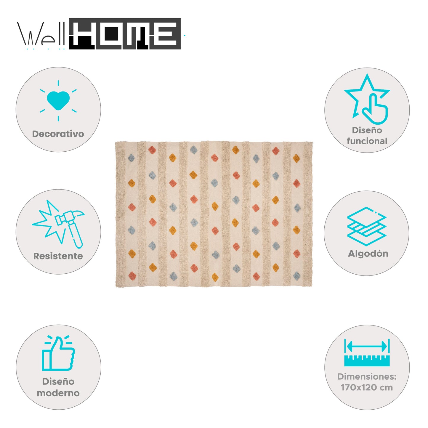 Well Home - Alfombra harlequin Multicolor_1