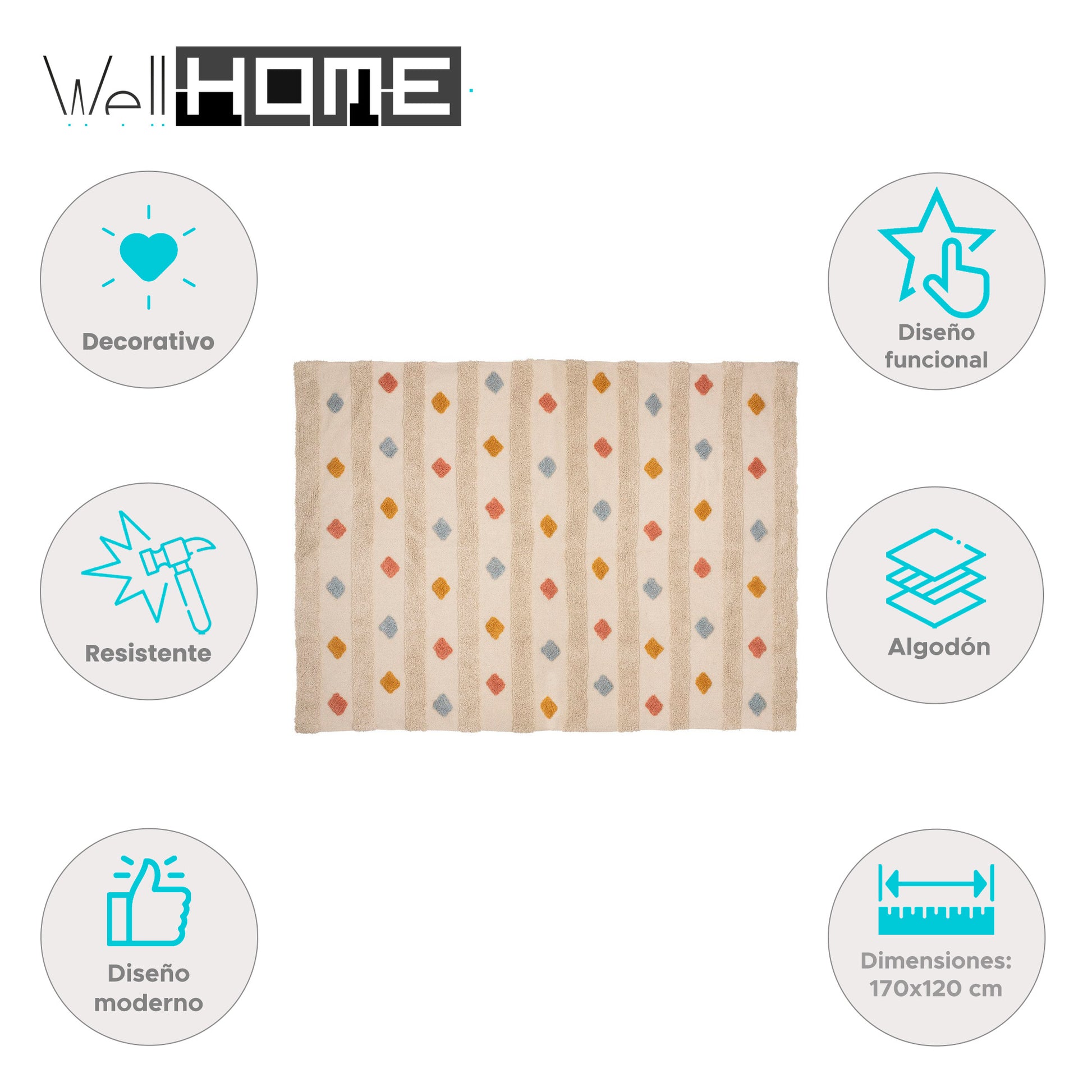 Well Home - Alfombra harlequin Multicolor_1