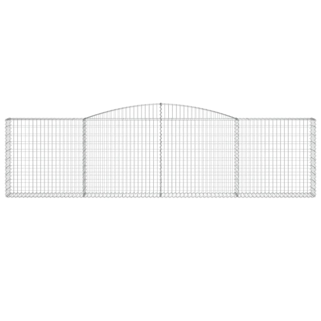 Cestas De Gaviones 7 Uds Forma De Arco Hierro 400x30x100/120 Cm_3