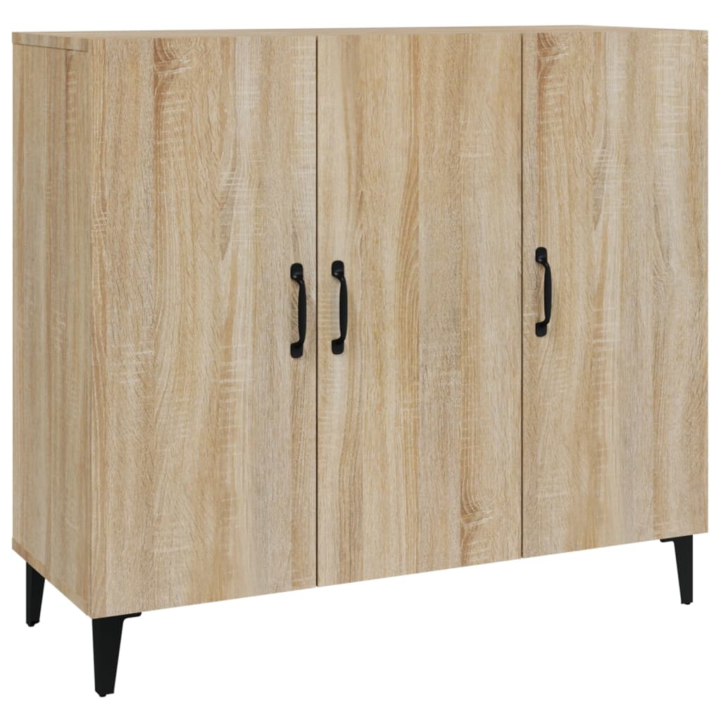 Aparador De Madera De Ingeniería Roble Sonoma 90x34x80 Cm / Vetonek_0