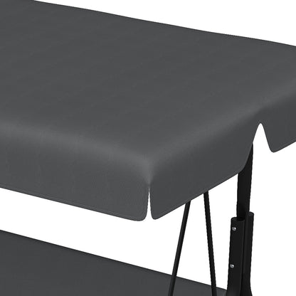 Outsunny Toldo De Repuesto Para Columpio De 3 Plazas 156x117x15 Cm Gris_3