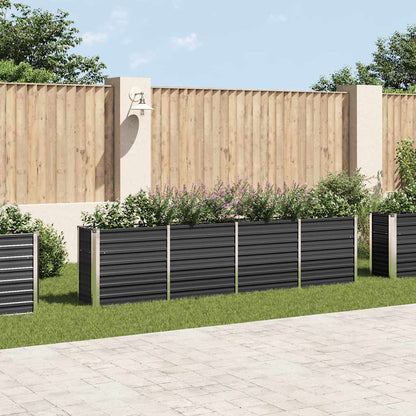 Jardinera Elevada Acero Galvanizado Gris Antracita 320x40x77 Cm_1