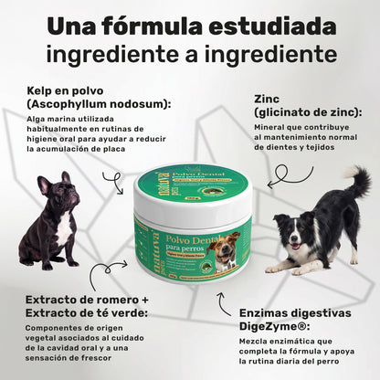 Pack Polvo Dental + Probiótico Para Perros. Suplementos Mascotas. 180 G Y 120 Masticables. Natuva Pets_2