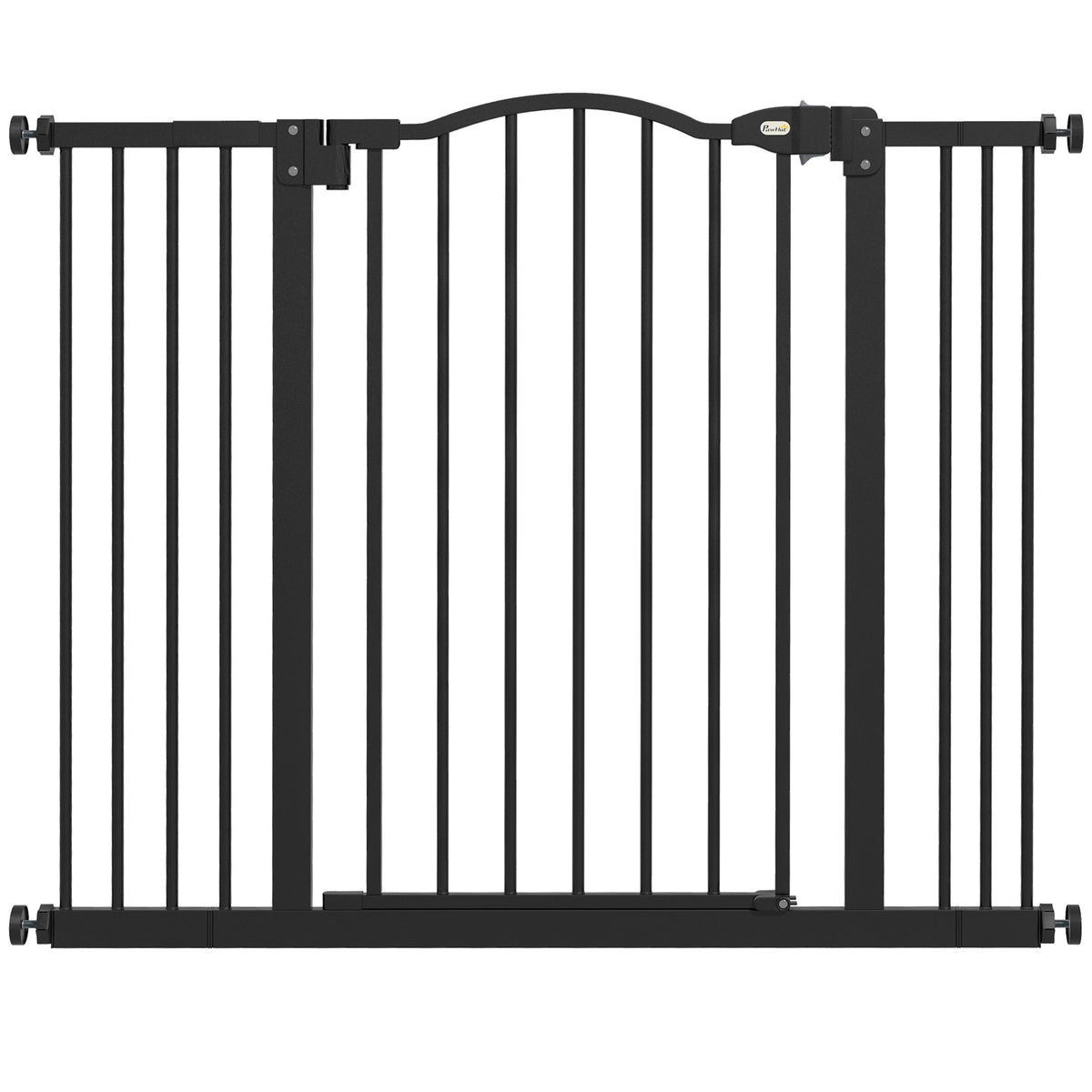 Pawhut Barrera Para Perros Con Ancho Ajustable 74-100 Cm Con 2 Extensiones Negro_1