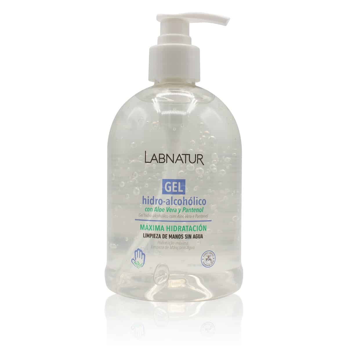 Gel Hidroalcohólico con Aloe Vera Labnatur 500 ml | Dosificador | Limpieza sin Agua | Hidrata y Suaviza | Vegano_0
