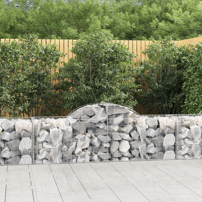 Cestas De Gaviones 40 Uds Forma De Arco Hierro 200x50x60/80 Cm_1