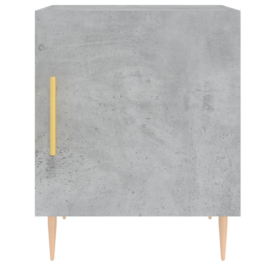 Mesita De Noche Madera De Ingeniería Gris Hormigón 40x40x50 Cm_4