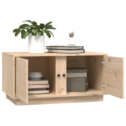 Mesa De Centro De Madera Maciza De Pino 80x50x40 Cm_3