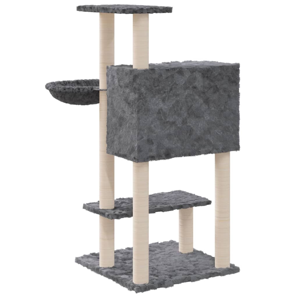 Rascador Para Gatos Con Postes De Sisal Gris Oscuro 108,5 Cm_5