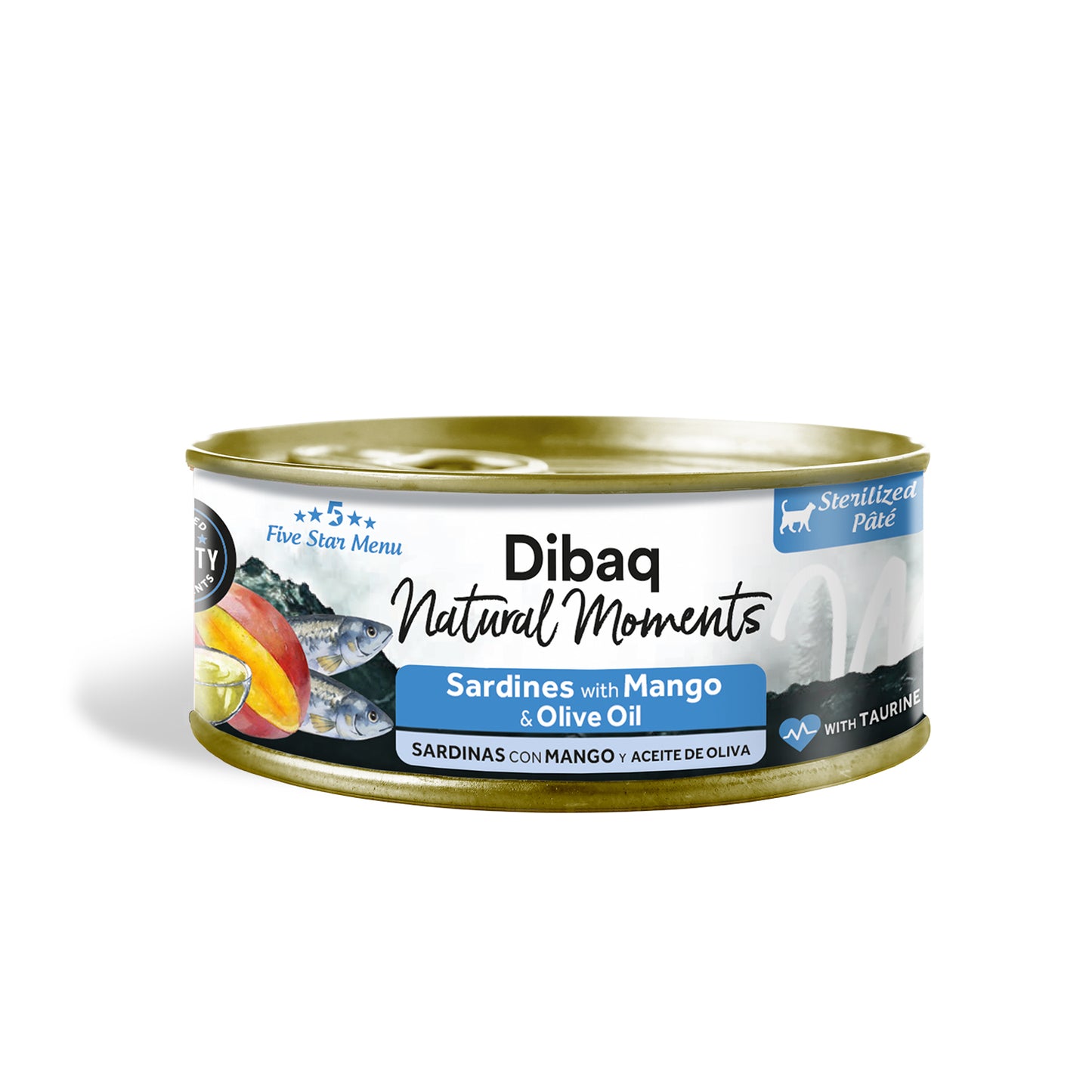 Dibaq Natural Moments 5 Star Esterilizados De Sardinas Con Mango, 12 Latas X 70gr_1