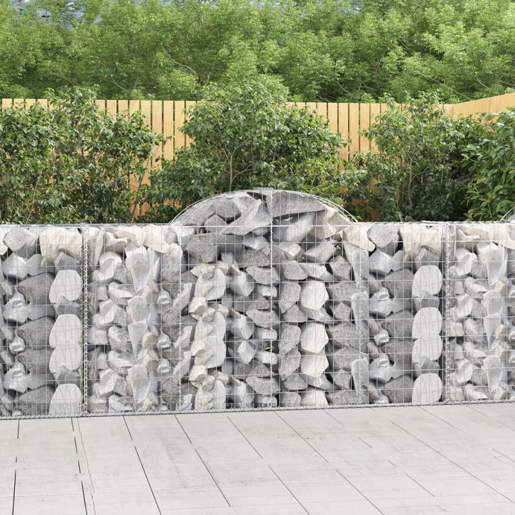 Cestas De Gaviones 3 Uds Forma De Arco Hierro 200x50x100/120cm_1